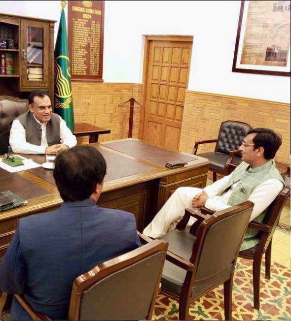 Commissioner Sargodha Welcomes and Congratulates Chairman BISE Sargodha Abbas Haider Gondal